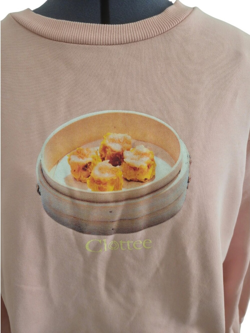 Clottee by CLOT Tea House Dim Sum Crewneck Sweatshirt Pink Large Streetwear - Picture 3 of 9